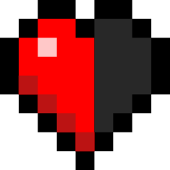 half heart svg pixels resolution