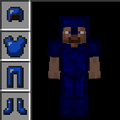 Lapis armor when worn and in item form