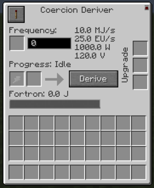 GUI of the Coercion Deriver